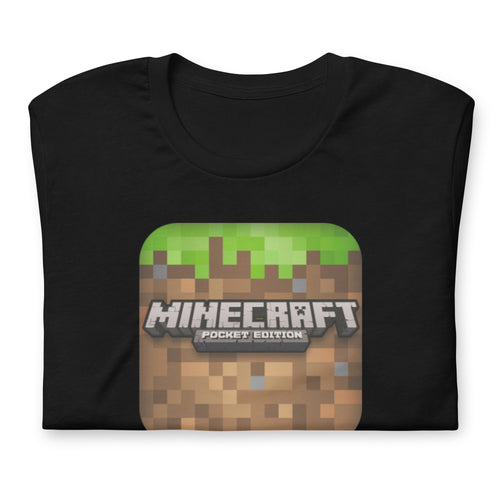 game minecraft logo t shirt in pure cotton with black and white color best quality