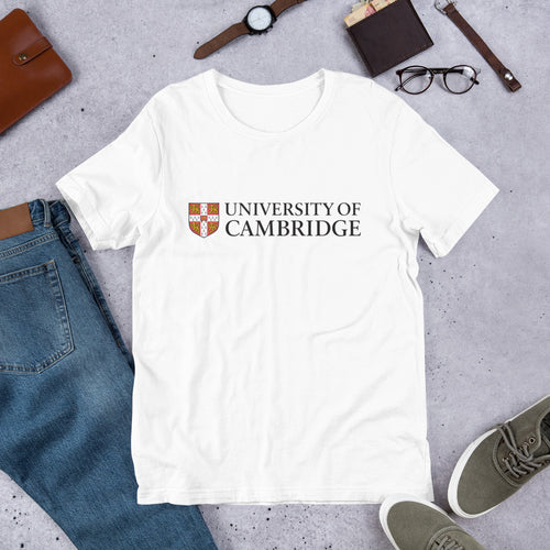 University of Cambridge logo t shirt for male and female students