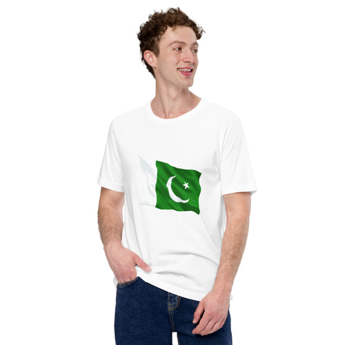 14th August waving Pakistani flag printed t shirt for boys and girls