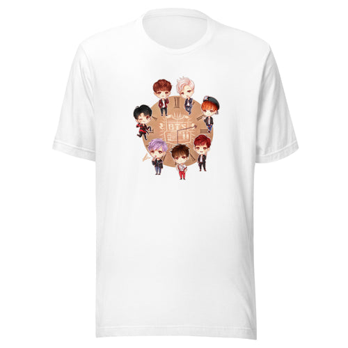 Funny Cartoon BTS Band printed t shirt