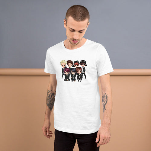 Funny Cartoon BTS members printed t shirt for men