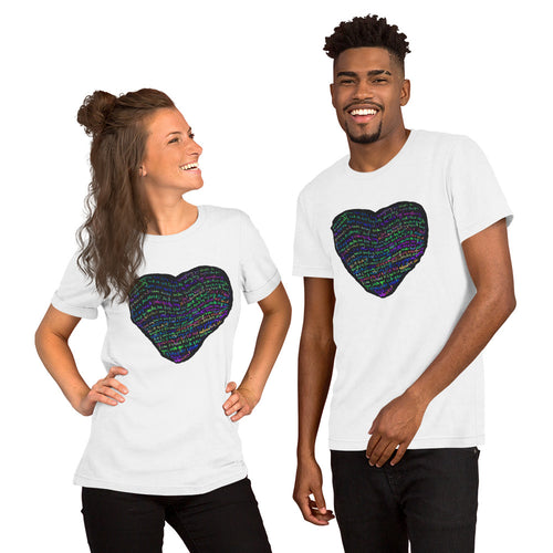 Heart shape printed Coldplay Band t shirt for men and women