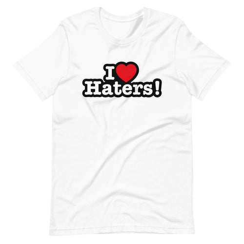 I Love Haters printed cotton t shirt