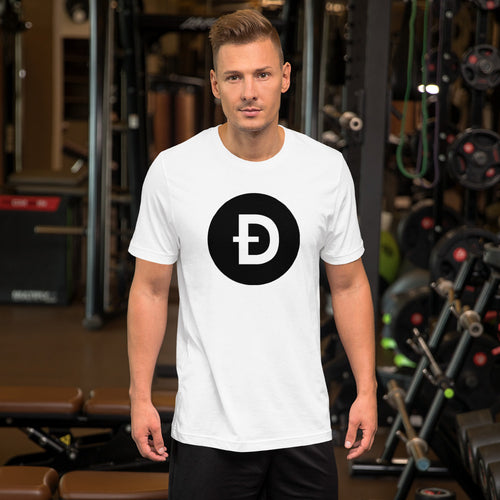 Dogecoin Cryptocurrency logo printed t shirt