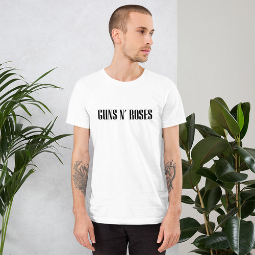 Guns n Roses Rock band text written t shirt