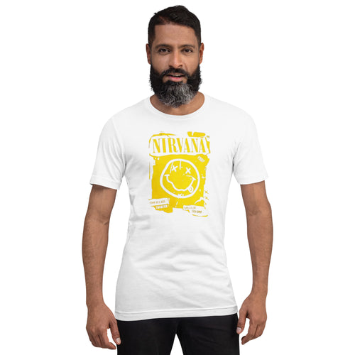 Nirvana Smiley Face Yellow Design T Shirt for Men and Women