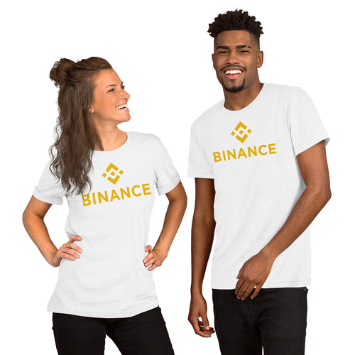 Binance Logo Printed Cotton Half Sleeve T Shirt for Men and Women