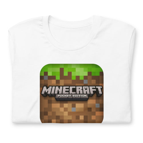 game minecraft logo t shirt in pure cotton with black and white color best quality