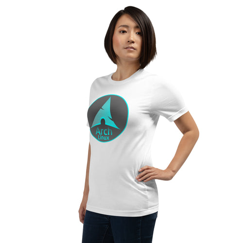 Arch Linux Logo Printed Cotton T Shirt For Men and Women