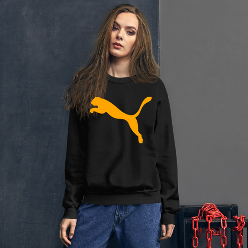 Pullover Puma Yellow logo Sweatshirt for Boys and Girls