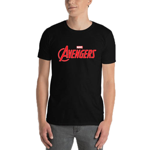 Avengers T shirt Avengers Logo T shirt Black short-sleeve Cotton T shirt for men