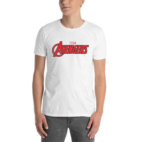 Avengers T shirt Avengers Logo T shirt White short-sleeve Cotton T shirt for men