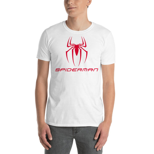 Spiderman T shirt Spider Logo T shirt White Short-Sleeve Cotton T shirt for men