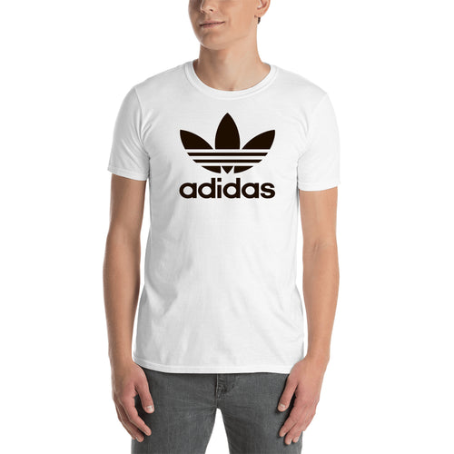 Adidas T shirt Adidas Logo T shirt White Half Sleeve Cotton T shirt for men