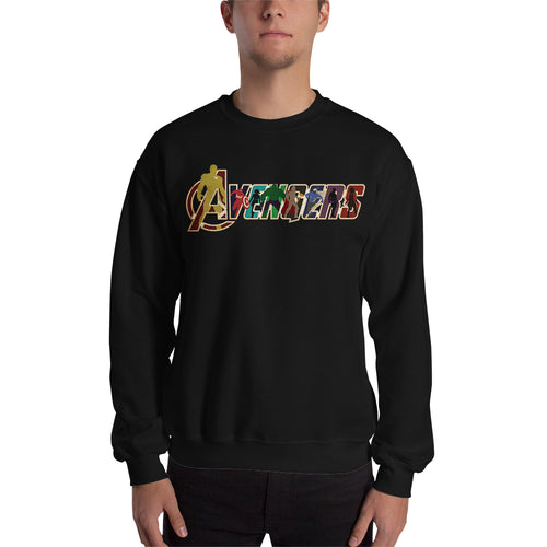 Avengers logo Sweatshirt Avengers Sweatshirt Cool Black Full Sleeve Cotton-Polyester Sweatshirt for men