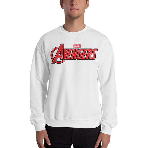 Avengers Sweatshirt Avengers Logo Sweatshirt White Full-sleeve Superheroes Sweatshirt for men