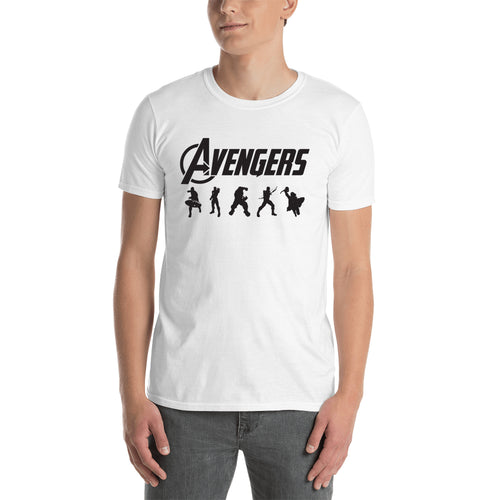 Avengers T shirt Avengers Logo T shirt Short Sleeve Cotton White T shirt for men