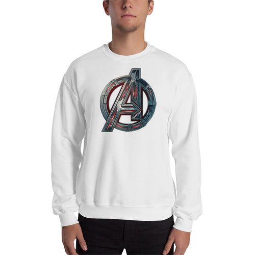 Avengers Sweatshirt White Full Sleeve Cotton-Polyester Superheroes Sweatshirt for men