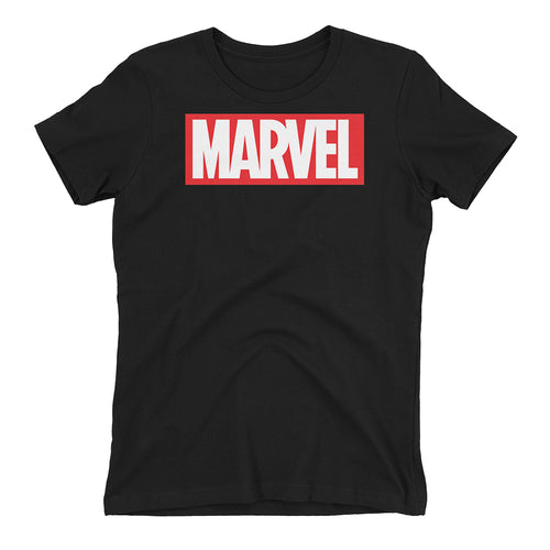 Marvel T shirt Black Short Sleeve Cotton T shirt for women