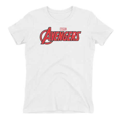 Avengers T shirt Avengers Logo T shirt White short-sleeve Cotton T shirt for women
