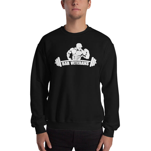 Gym Sweatshirt Bar Veterans Sweatshirt Black Full-sleeve Fitness Sweatshirt for men