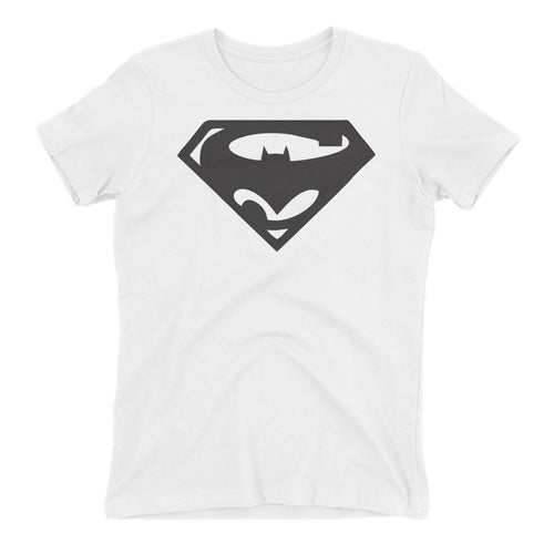 Batman Vs Superman T shirt Superman Logo T shirt Cotton White Short-Sleeve T shirt for women