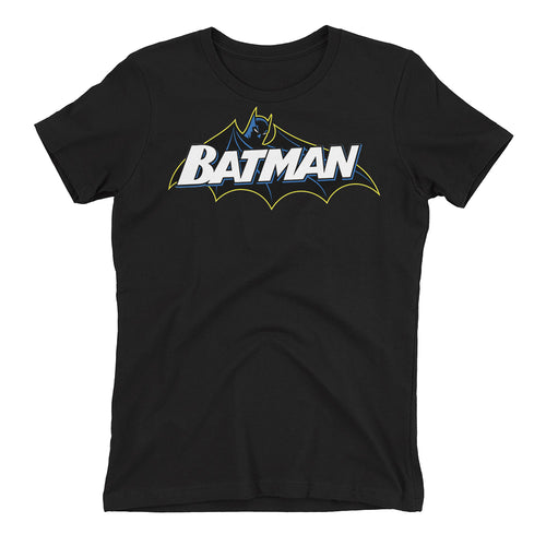 Batman T shirt Cool Super Hero T shirt Cotton Black Half Sleeve T shirt for women