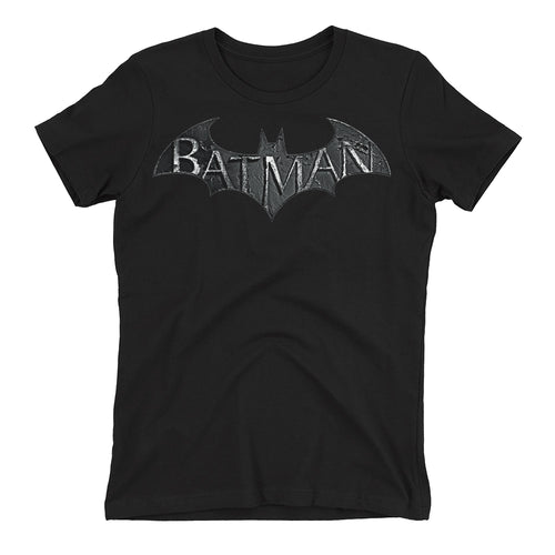 Batman T shirt Super Hero T shirt Black Half Sleeve Cotton T shirt for women