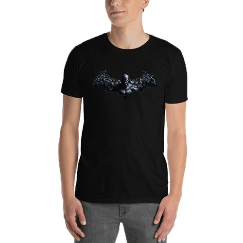 Super Hero T shirt Batman T shirt Black Cotton Half Sleeve T shirt for men