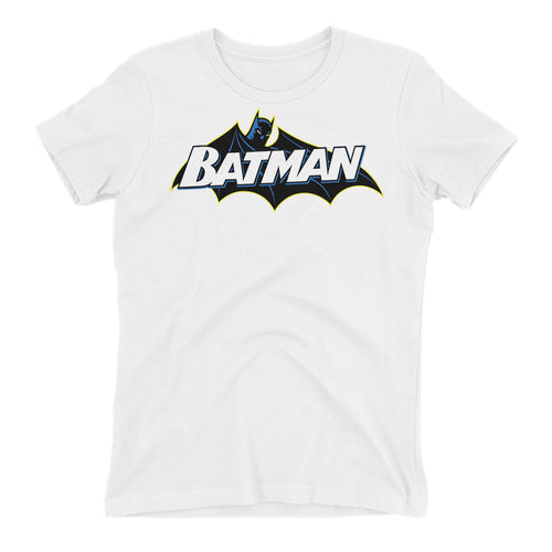 Batman T shirt Cool Super Hero T shirt Cotton White Half Sleeve T shirt for women