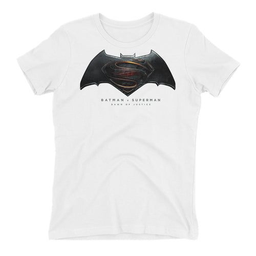 Batman Vs Superman Movie T shirt White Short-Sleeve Cotton T shirt for women
