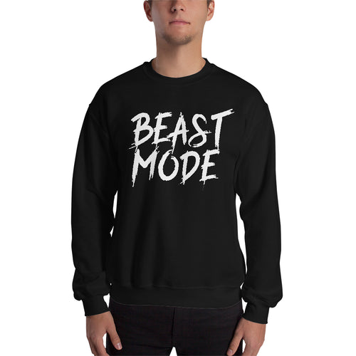 Beast Mode On Sweatshirt Gym Sweatshirt Black Full-sleeve Sweatshirt for men