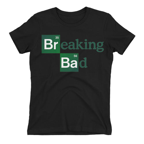 Breaking Bad t shirt TV series t shirt Black short-sleeve Cotton Breaking Bad Logo t shirt for women