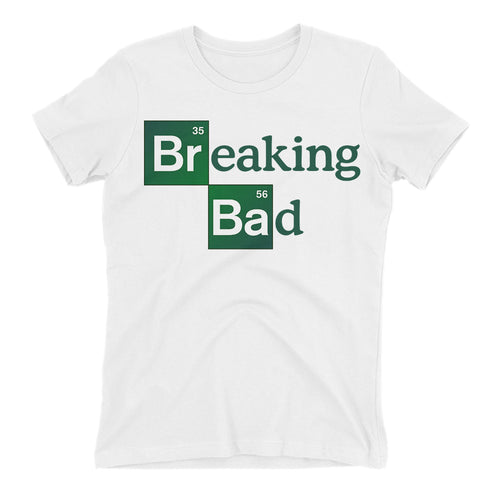 Breaking Bad Logo t shirt Breaking Bad t shirt white short-sleeve Cotton TV series t shirt for women