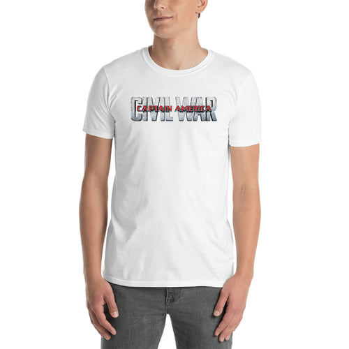 Captain America Civil War T shirt Captain America T shirt Short-Sleeve White Cotton T shirt for men