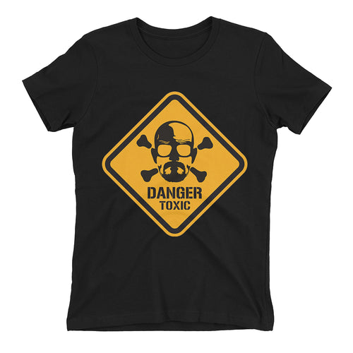 Breaking Bad t shirt Danger Alert t shirt Black Cotton Short-sleeve TV series t shirt for women