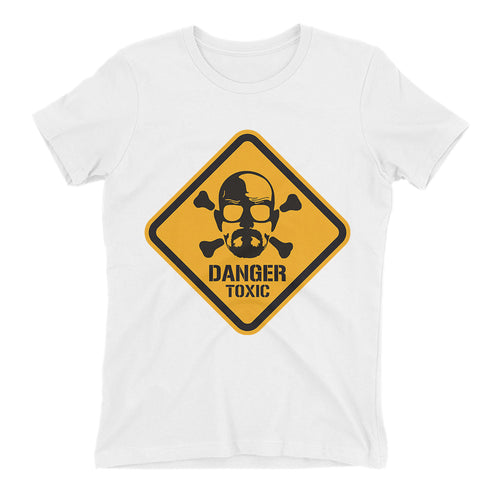 Danger Alert t shirt Breaking Bad t shirt White Cotton Short-sleeve Walter White t shirt for women