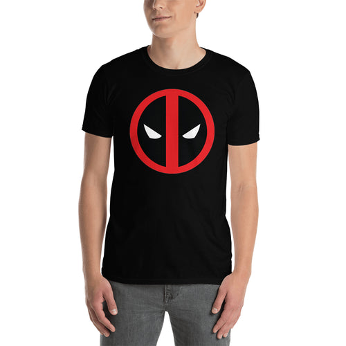Deadpool T shirt Deadpool Face T shirt Short-Sleeve Black Cotton T shirt for men