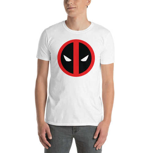 Deadpool Face T shirt Deadpool T shirt Short-Sleeve White Cotton T shirt for men