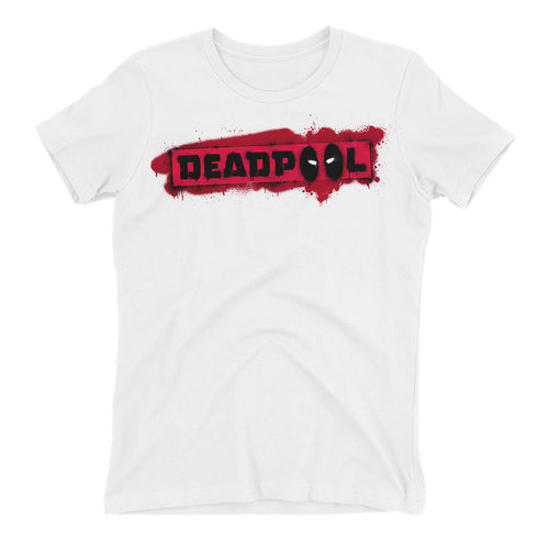Deadpool Logo T shirt Deadpool T shirt White Short-Sleeve Cotton T shirt for women