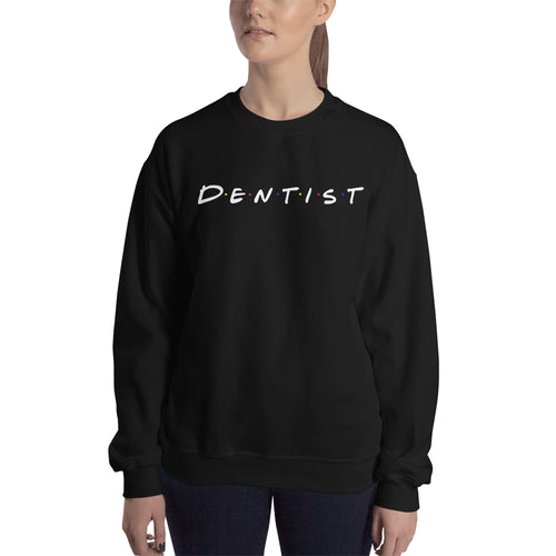 Friends Logo Sweatshirt Female Dentists Sweatshirt Black Friends Logo sweatshirt for Dental Students
