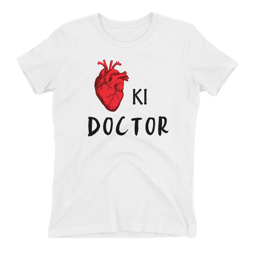 Cardiologist T shirt Dil ki Doctor T shirt White Short-Sleeve Cotton T shirt for women