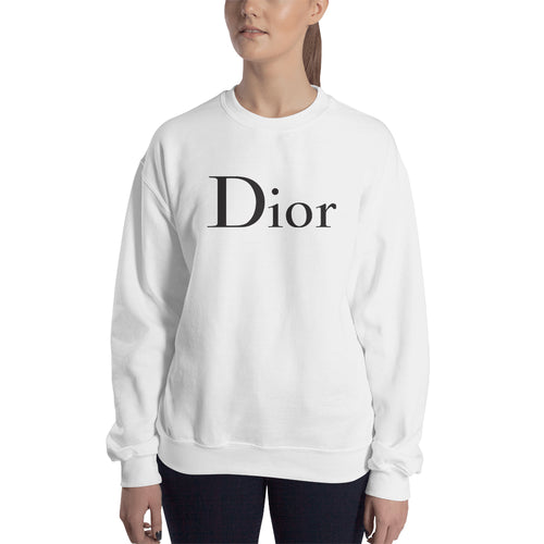 Dior Sweatshirt Branded Sweatshirt full-sleeve crew neck White Brand sweatshirt for women