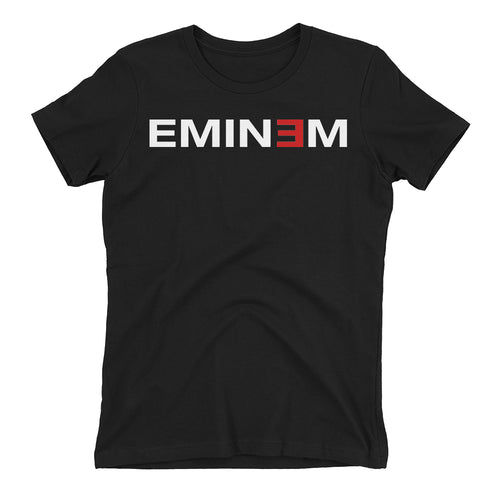 Musician T shirt Eminem T shirt Short-sleeve Black Cotton T shirt for women