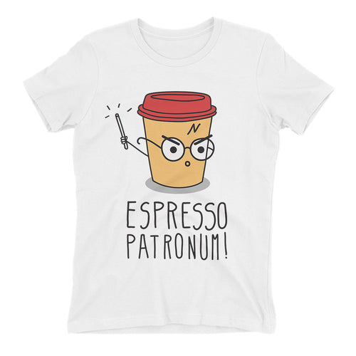 Espresso Patronum T shirt Funny Espresso Coffee T shirt White Cotton T shirt for women