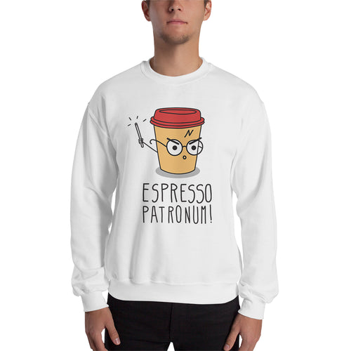 Espresso Patronum Sweatshirt Funny Espresso Coffee Sweatshirt White Cotton Sweatshirt for men