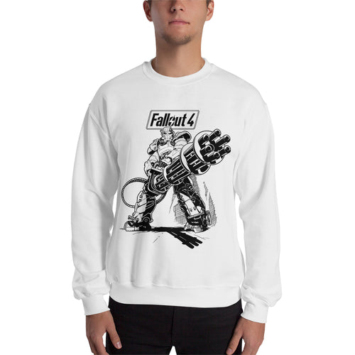 Fall Out 4 Sweatshirt Gaming sweatshirt White Crew Neck Gaming sweatshirt for men