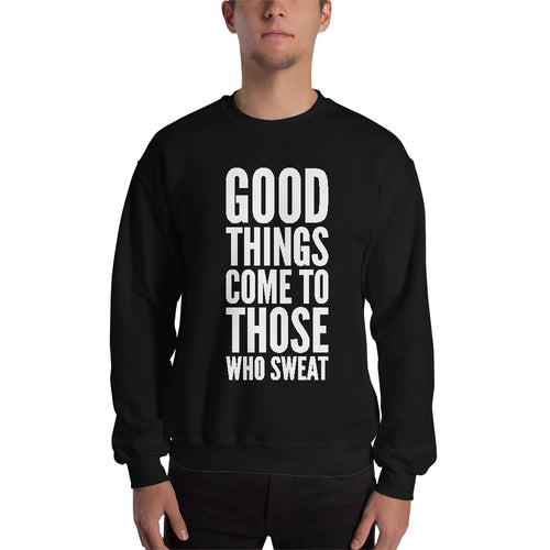 Workout Sweatshirt Fitness Sweatshirt Black Full-sleeve Motivational Quote Sweatshirt for men