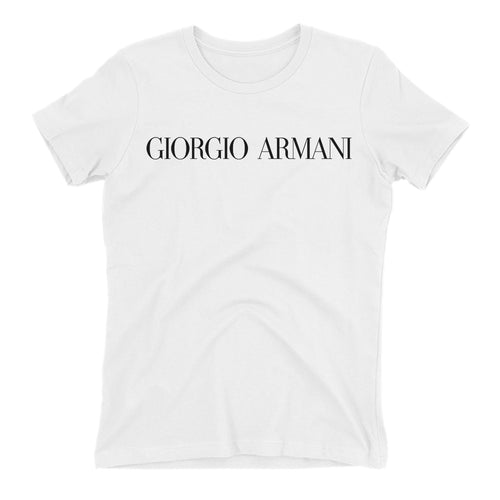 Giorgio Armani Brand T shirt Branded T shirt White Half-sleeve Cotton T shirt for women