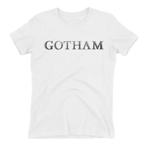 Gotham logo t shirt TV series t shirt White short sleeve Gotham t shirt for women